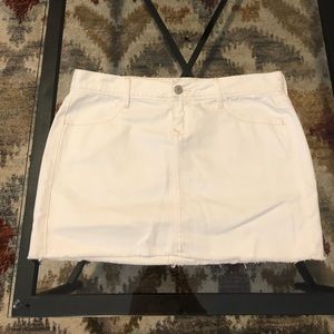 White Denim Skirt